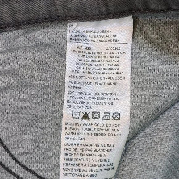 Denizen from Levi's Jeans 216 Skinny Fit - Light Gray W36 - Picture 6 of 8